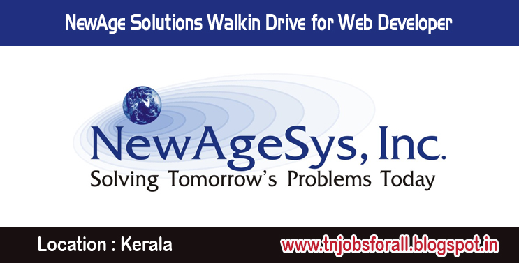 NewAge Solutions Walkin Drive for Web Developer